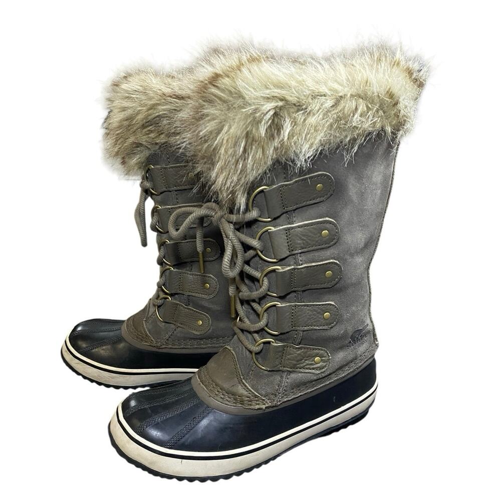 Sorel Joan of Arctic Quarry Gray Waterproof Boots - 8 - Picture 3 of 8